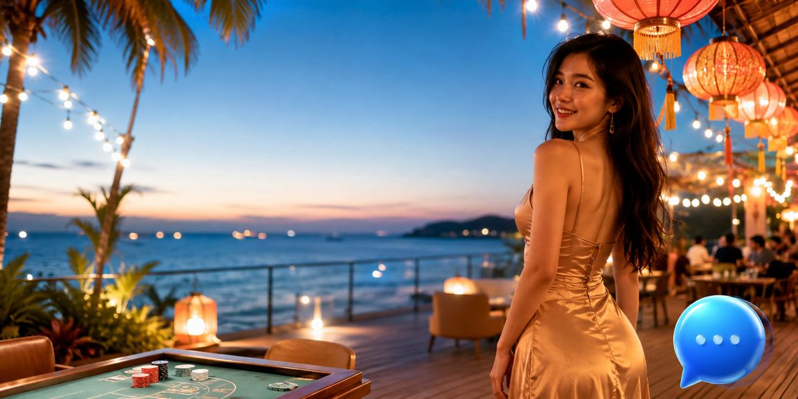 Người chơi game bài tại chợ đêm Phú Quốc với không khí đảo nhiệt đới về đêm