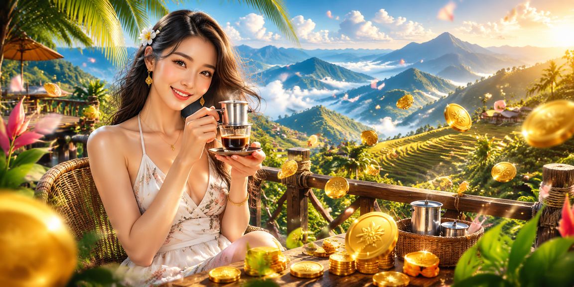 Người chơi sử dụng ứng dụng casino 2150 bên ly cà phê tại Sa Pa